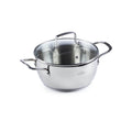 Rosmarino garnek stalowy z pokrywą szklaną Pour&Cook II – 4,2 L, 24 cm