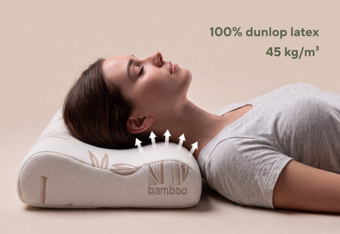 100% naturalny lateks Dunlop zapewniający długotrwałe, stabilne podparcie