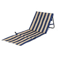 Svilanit mata plażowa leżak z oparciem Stripes, niebieski/piasek