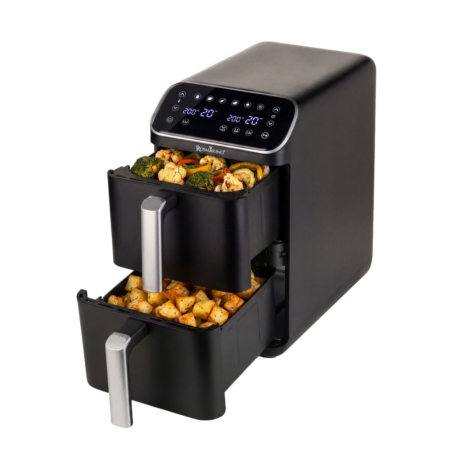 Wysoki air fryer z dwoma koszami Rosmarino Airfryer Tower 2.0 DuoStack