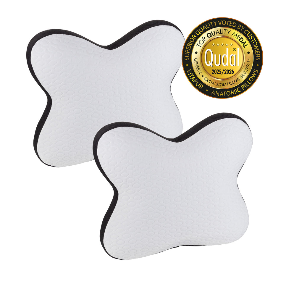 [1+1 ZA DARMO] Ergonomiczna poduszka Vitapur Memosilver Butterfly – 45 x 54 cm