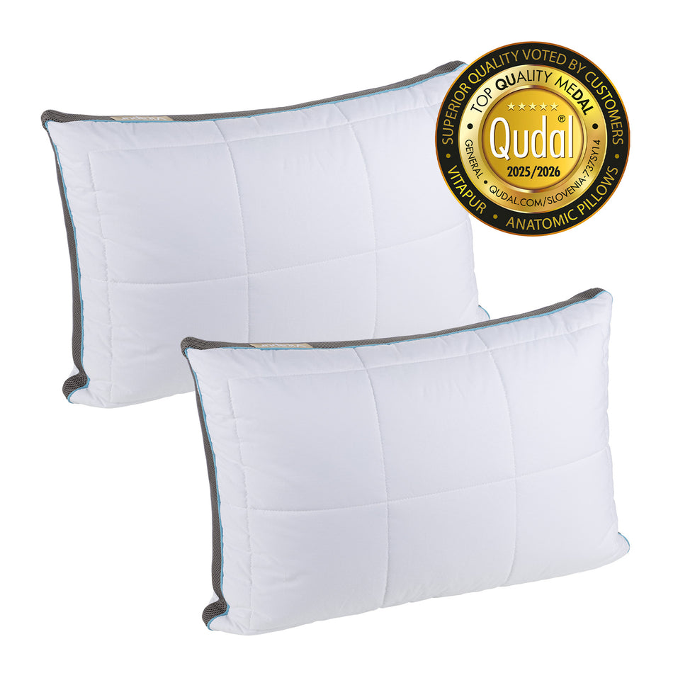 [1+1 ZA DARMO] Vitapur MemoSilver Premium poduszka hybrydowa – 50 x 70 cm